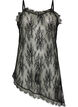 Spitzenkleid mit asymmetrischem Schnitt, Schwarz, Packshot image number 0