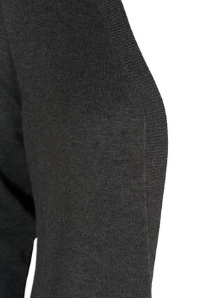 Lange Strickjacke aus einer Viskosemischung, Dark Grey Melange, Packshot image number 2