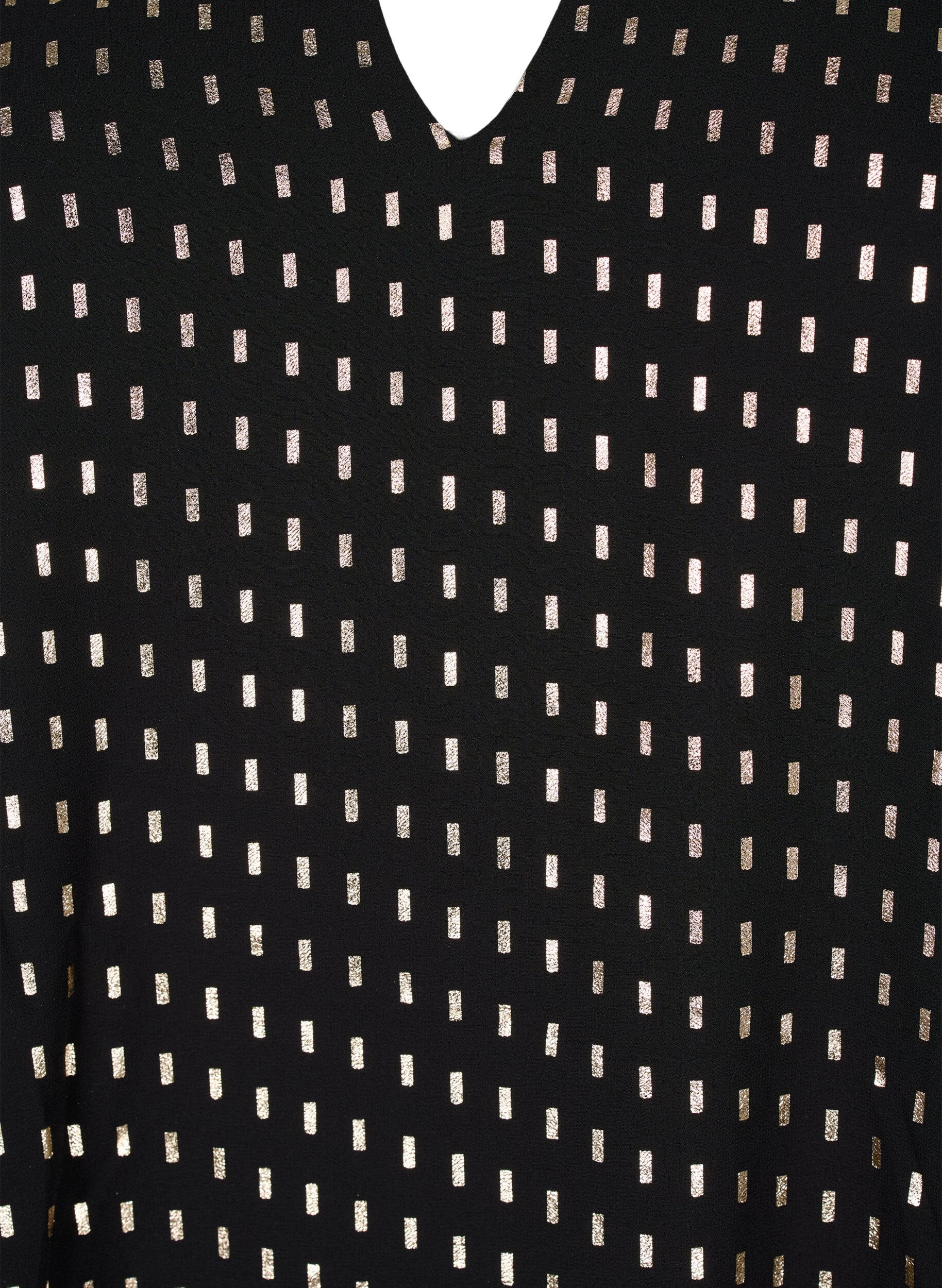 ZizziLang&auml;rmeliges Kleid mit Foliendruck, Black w. Gold, Packshot image number 2