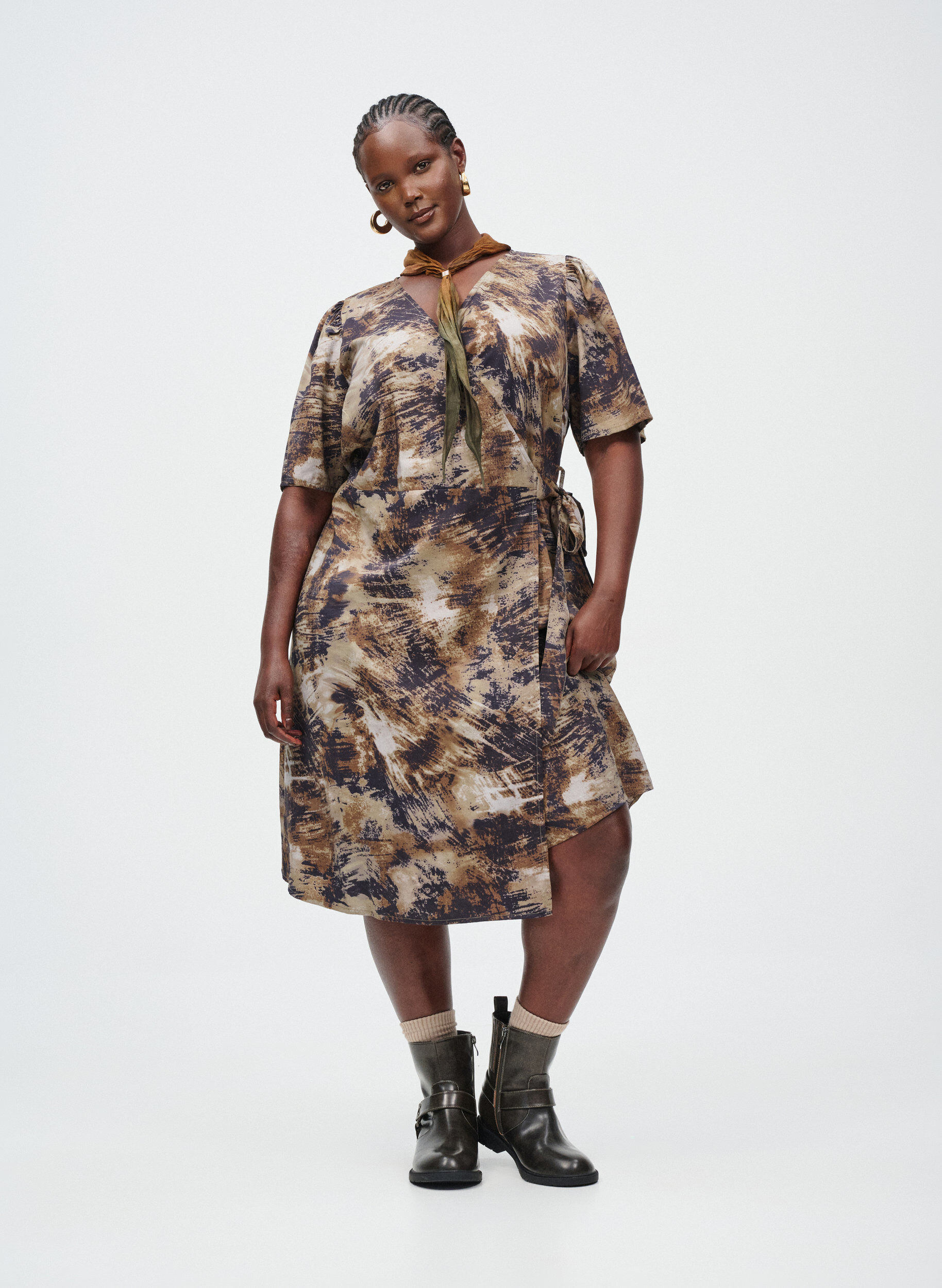 ZizziWickelkleid mit Print, Gr&uuml;n, Image image number 0