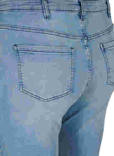 Lange Denim Shorts aus Baumwolle, Blue denim, Packshot image number 3