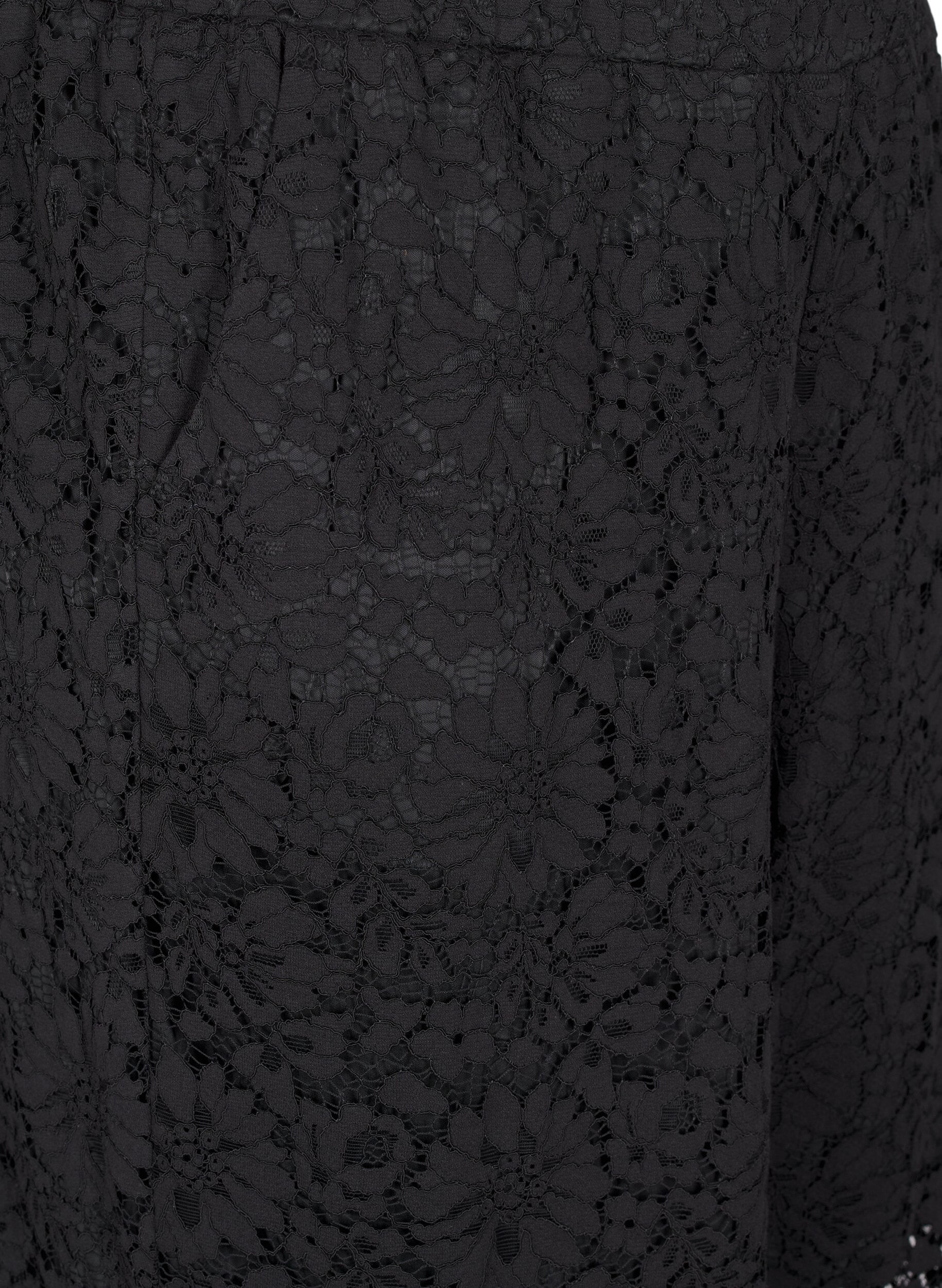 ZizziSpitzenhose mit hoher Taille und Taschen, Schwarz, Packshot image number 2