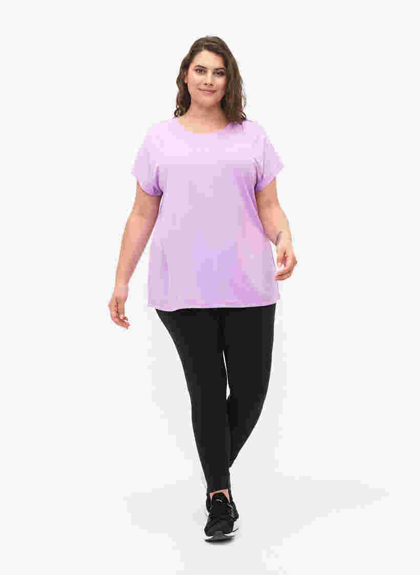 Kurzarm Trainingsshirt, African Violet, Model image number 2