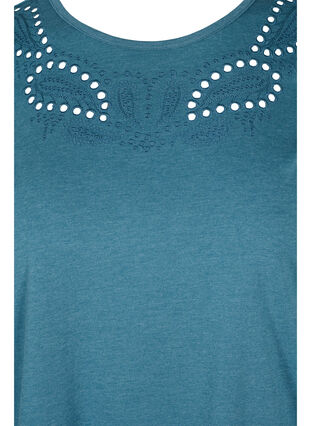 T-Shirt mit Lochstickerei und kurzen Ärmeln, Dragonfly Mel., Packshot image number 2