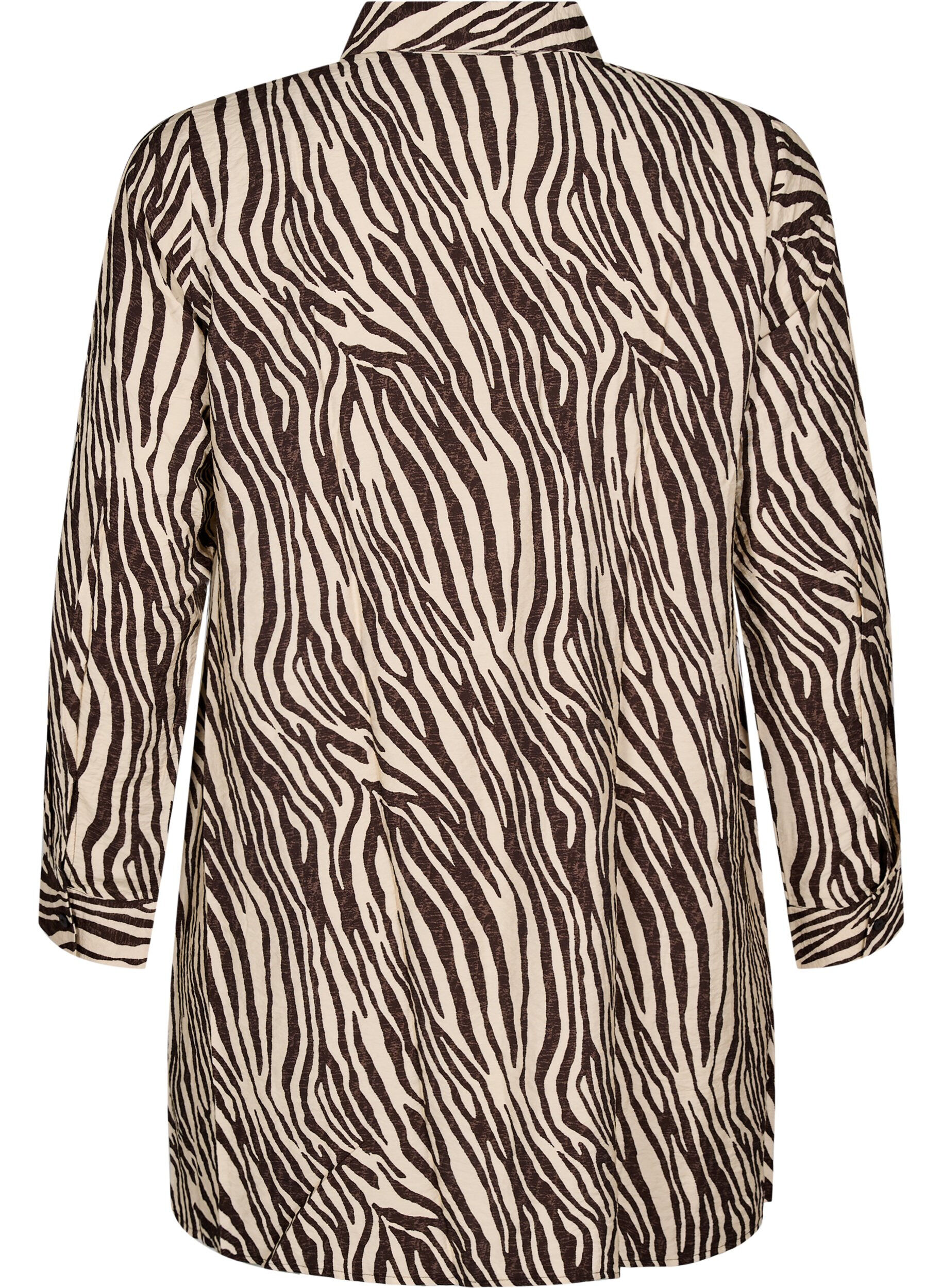 ZizziLange Bluse mit Zebraprint, Braun, Packshot image number 1