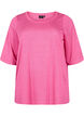 Bluse mit 3/4 Ärmel, Shocking Pink, Packshot image number 0