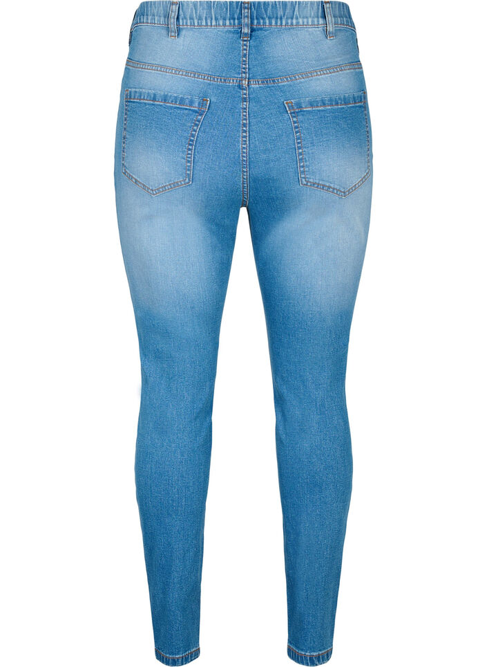 Jeggings mit Rückentaschen, Blue denim, Packshot image number 1