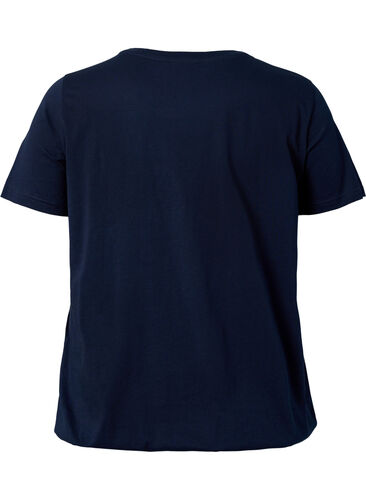 Kurzärmliges T-Shirt aus Baumwolle mit Gummizug am Saum, Night Sky W. Live, Packshot image number 1