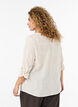 Baumwollbluse mit V-Ausschnitt, Vanille, Model image number 2