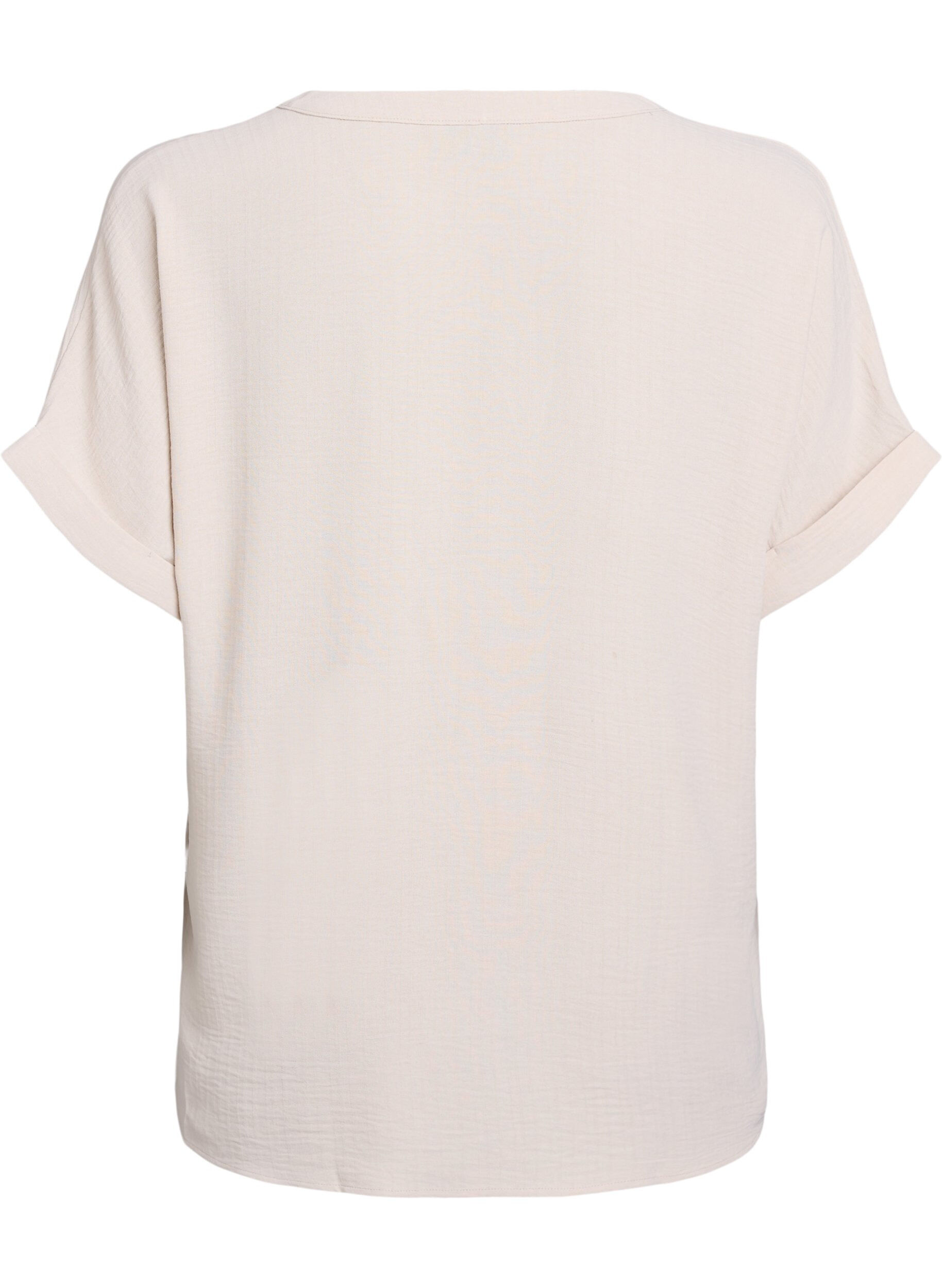 ZizziLockere Bluse mit kurzen &Auml;rmeln, Beige, Packshot image number 1