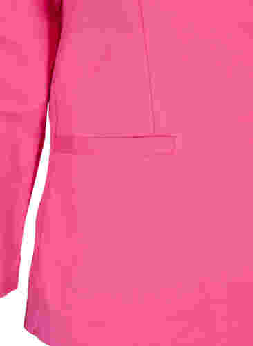 Schlichter Blazer mit Knopf und Dekorationstaschen, Shocking Pink, Packshot image number 3