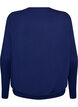 Bluse mit U-Boot-Ausschnitt und Ballon-Passform, Blau, Packshot image number 1