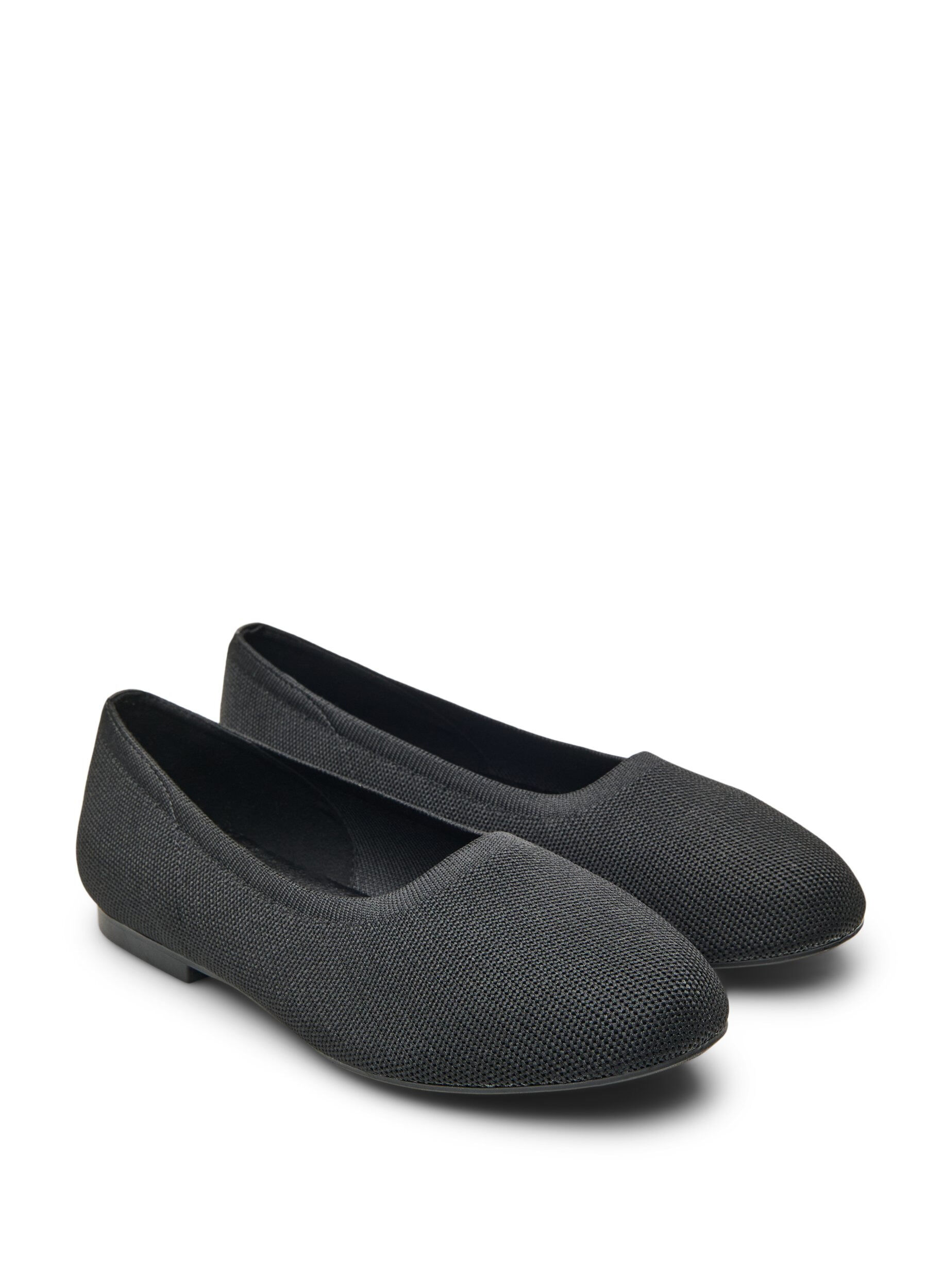 ZizziBallerinas aus fein strukturiertem Stoff, Schwarz, Packshot image number 1