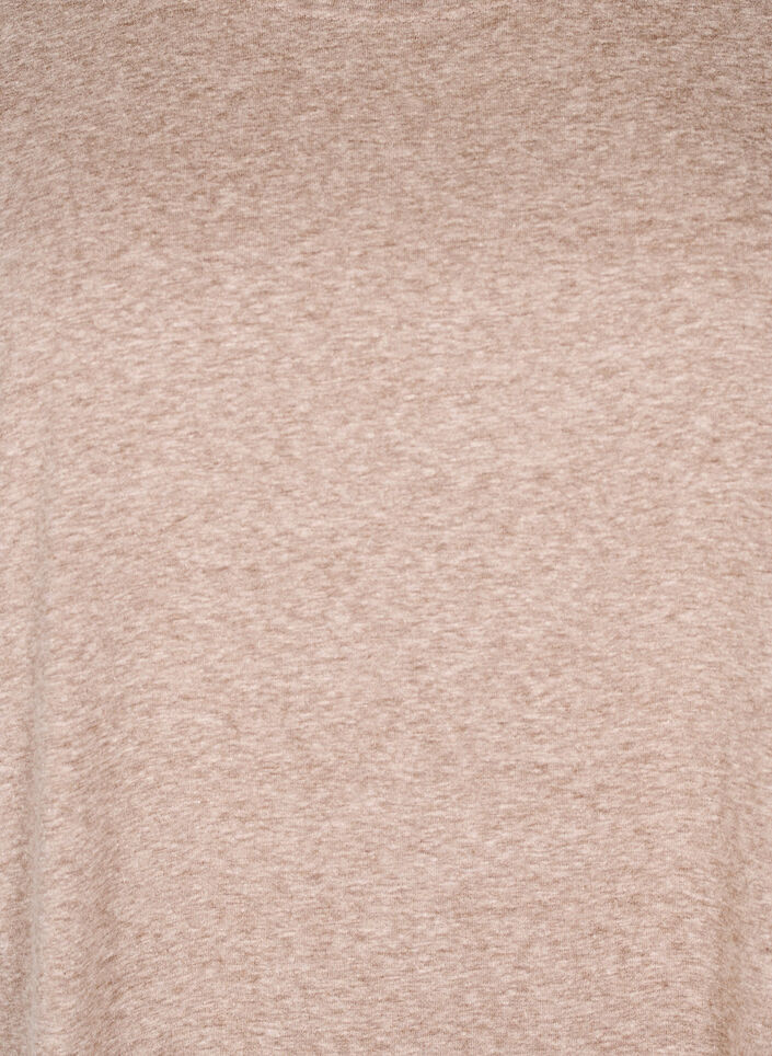 Melange T-Shirt mit kurzen &Auml;rmeln, Braun, Packshot image number 2