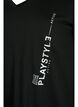 Sport-T-Shirt aus Baumwolle mit Aufdruck, Black w. Playstyle, Packshot image number 3