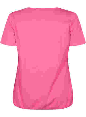 Kurzärmeliges T-Shirt aus Baumwolle, Shocking Pink, Packshot image number 1