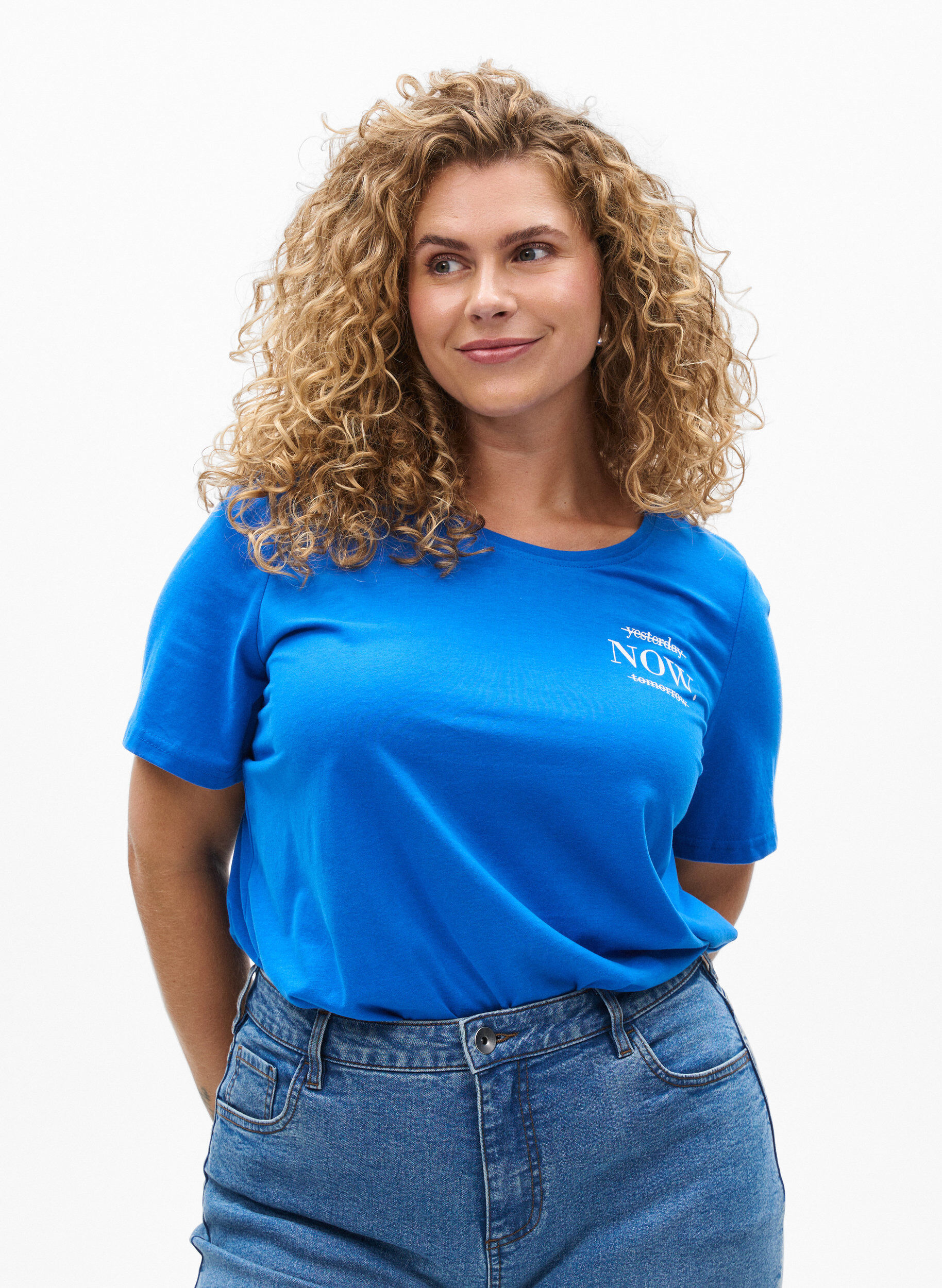 FLASH - T-Shirt mit Print, Blau, Model