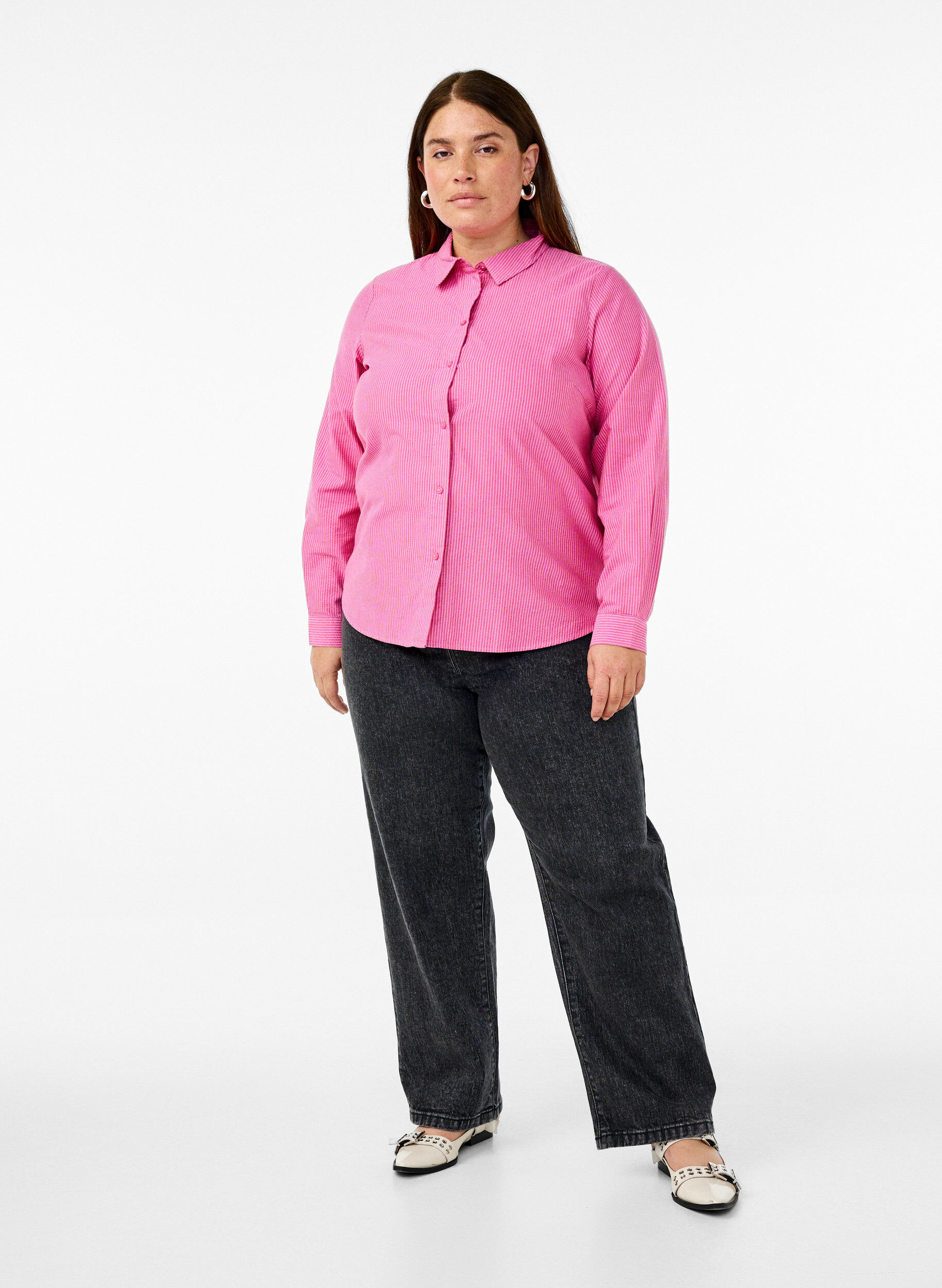 ZizziLang&auml;rmliges Baumwollhemd, Rot, Model image number 1