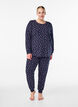 Bedruckte Pyjamahose, Blau, Model image number 0