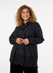 Lockere Bluse mit breiten Spitzen, Schwarz, Model image number 0