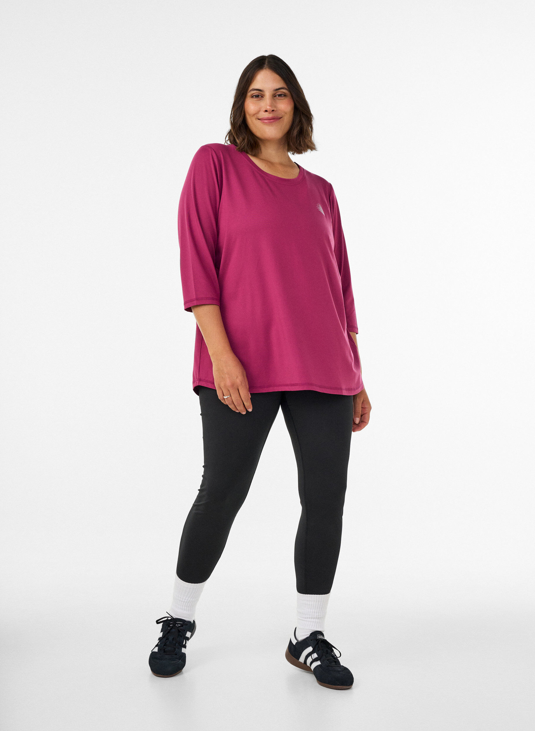 ZizziTrainingsshirt mit 3/4-&Auml;rmeln, Pink, Model image number 1