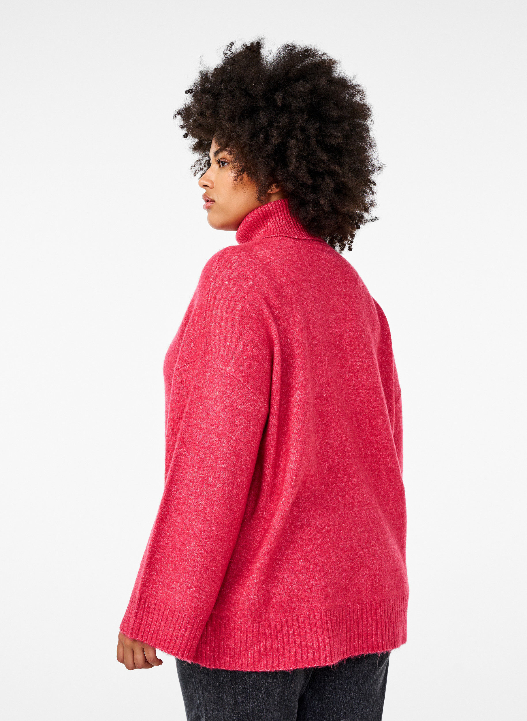 ZizziRollkragenpullover aus Strick, Virtual Pink Mel., Model image number 1