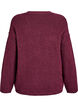 Lockerer Strickpullover mit markanten Nähten, Dunkles Bordeaux, Packshot image number 1