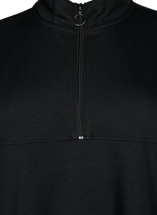 Sweatkleid aus Modalmix mit Stehkragen, Black, Packshot image number 2