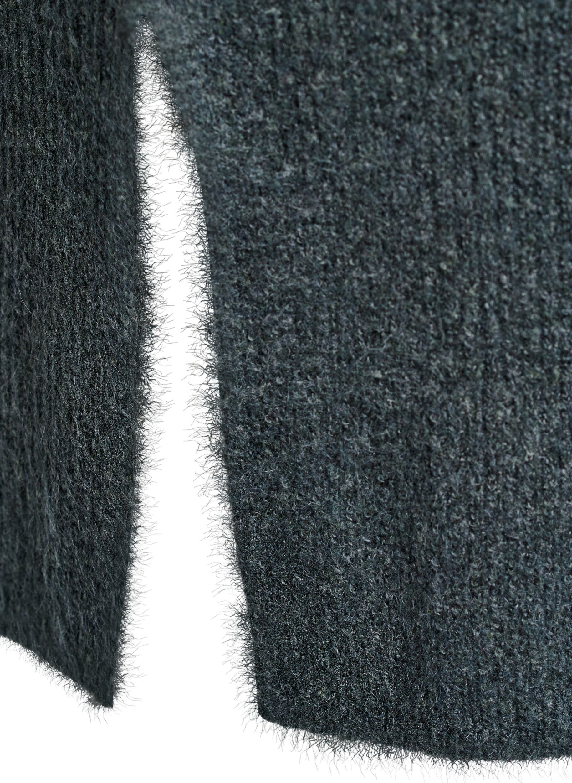 ZizziLanges Strickkleid mit hohem Kragen, Gr&uuml;n, Packshot image number 3