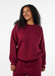 Sweatshirt mit Textaufdruck, Rot, Model image number 0