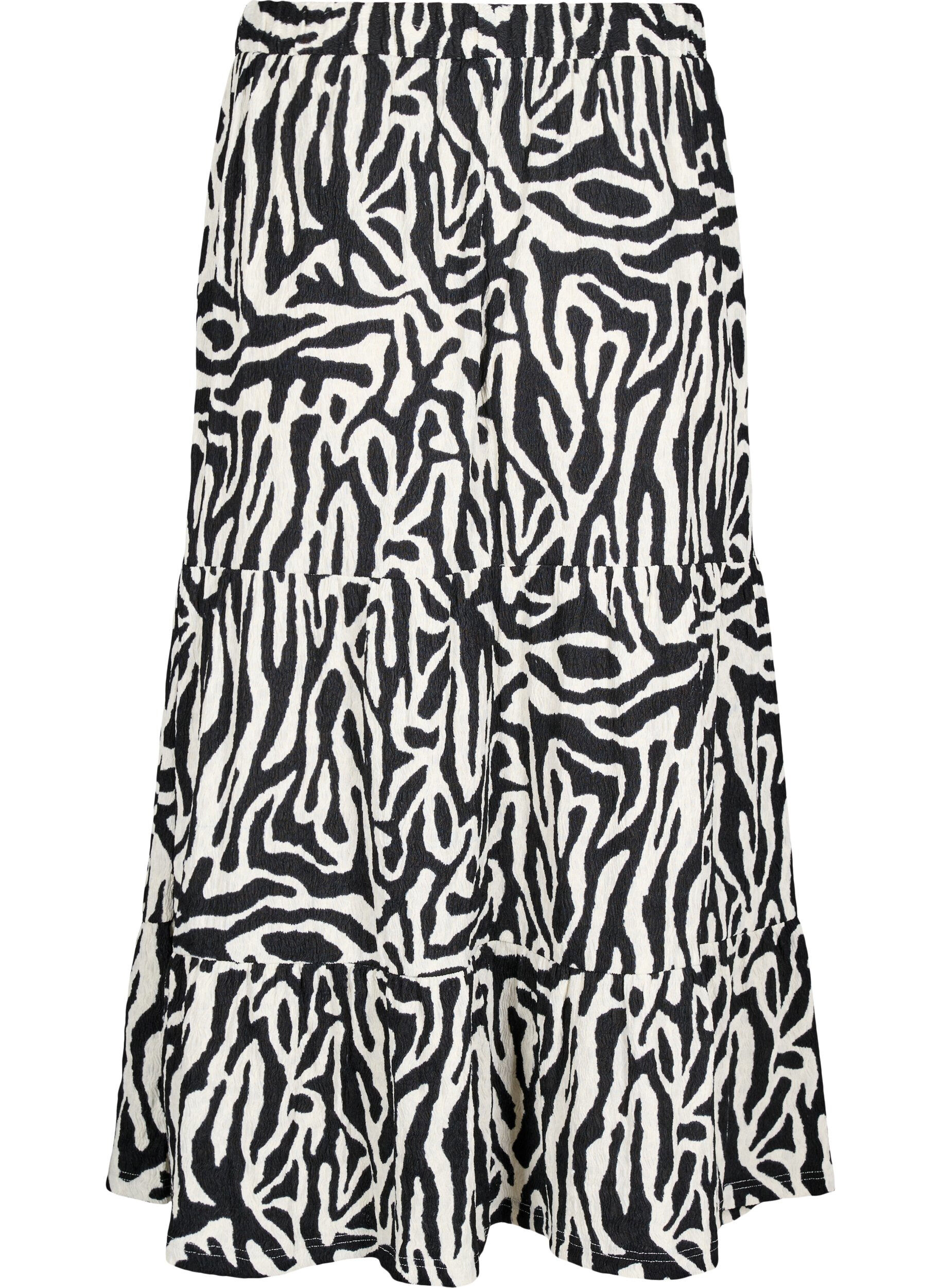 ZizziLanger Rock mit Zebraprint, Black w. White Zebra, Packshot image number 1