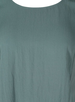 Kurzarm Viskosekleid mit Taschen, Balsam Green, Packshot image number 2