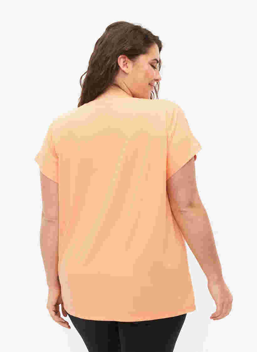 Kurzarm Trainingsshirt, Apricot Nectar, Model image number 1