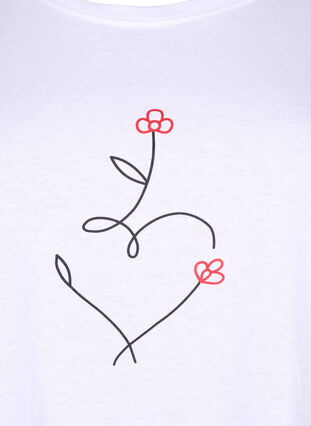 FLASH - T-Shirt mit Motiv, Bright White Heart, Packshot image number 2