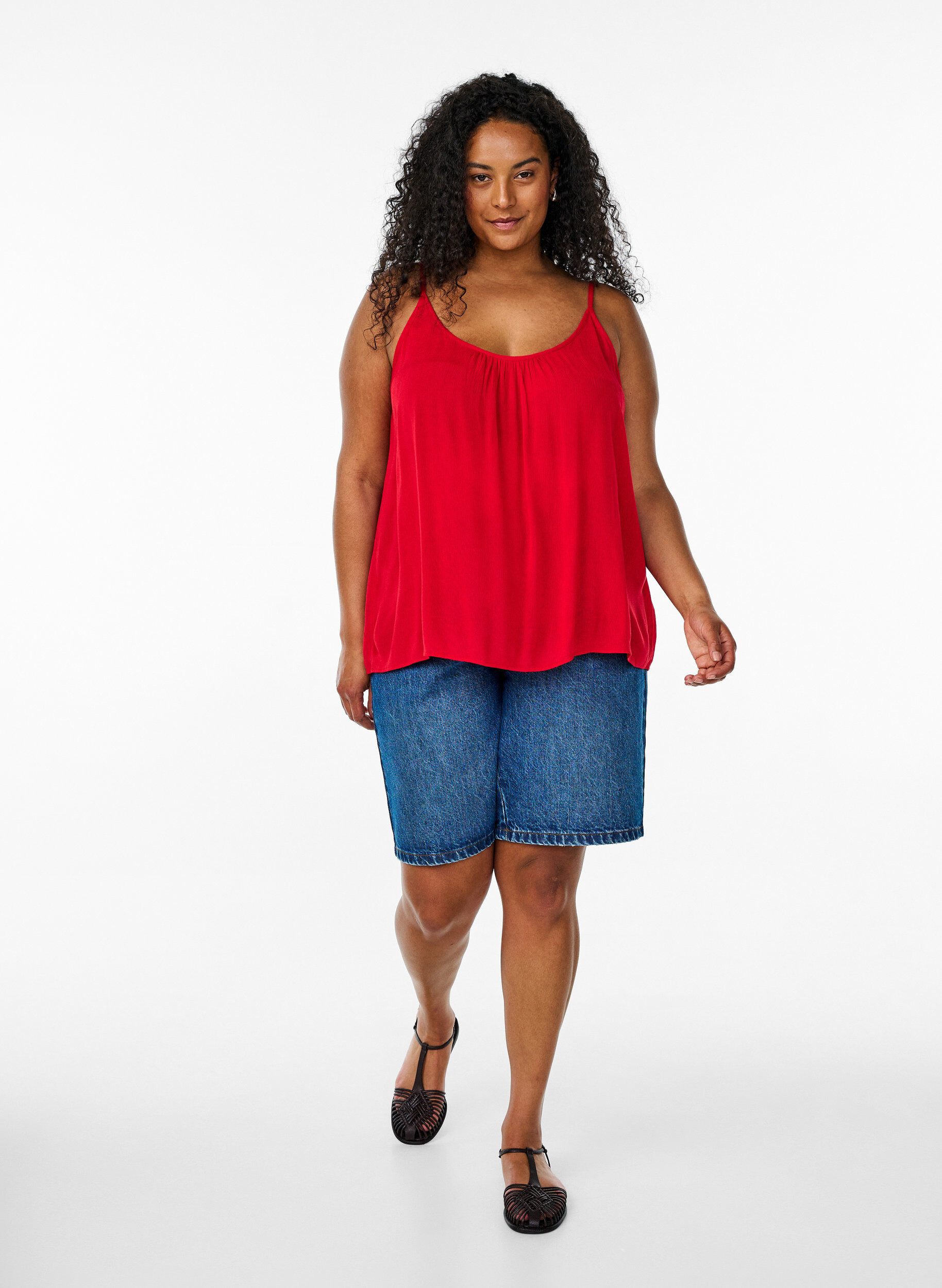 ZizziTr&auml;gertop aus Viskose, Rot, Model image number 1
