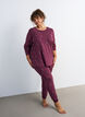 Bedruckte Pyjamahose, Dunkles Bordeaux, Model image number 0