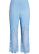 Hoch taillierte Spitzenhose mit geraden Beinen, Blau, Packshot image number 1