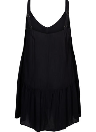 Sommerkleid aus Viskose mit Trägern, Black, Packshot image number 1