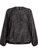 Bluse aus Chiffon mit Strukturmuster, Schwarz, Packshot image number 0