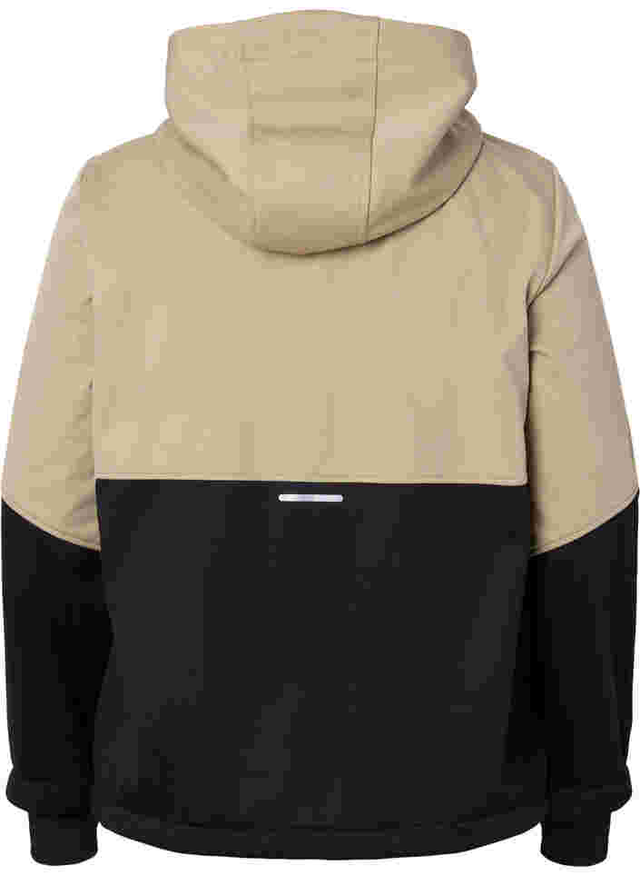 Softshell-Jacke mit Colour-Block, Black Comb, Packshot image number 1