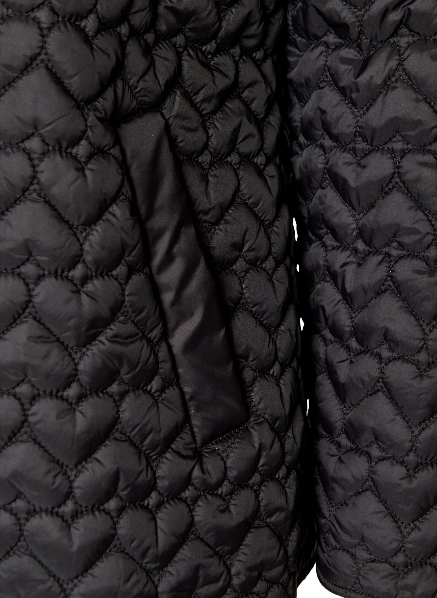 ZizziLeicht wattierte Jacke mit dekorativer Steppung, Schwarz, Packshot image number 3