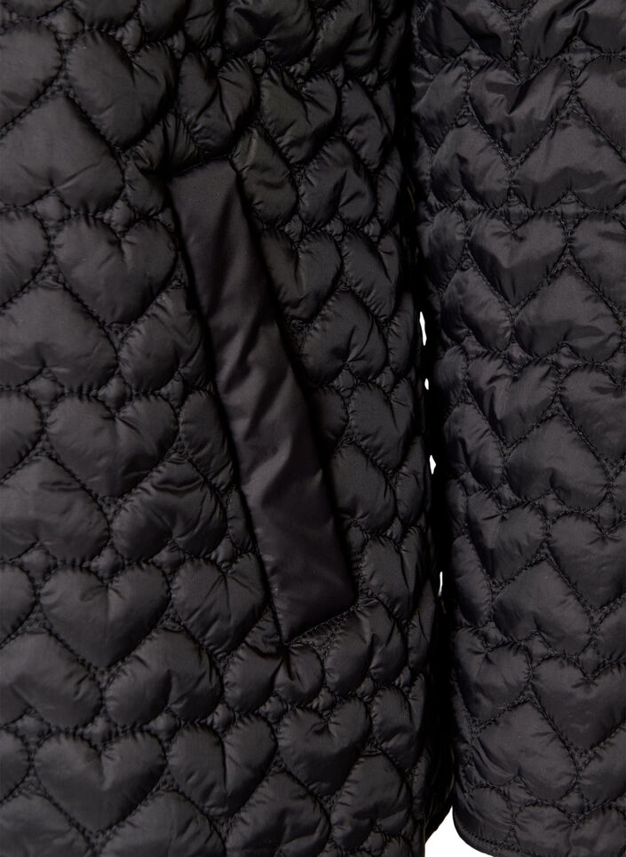 Leicht wattierte Jacke mit dekorativer Steppung, Schwarz, Packshot image number 3