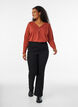 Langarmshirt mit V-Ausschnitt und Kn&ouml;pfen, Braun, Model image number 1