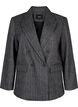 Blazer aus Wollmischung mit Taschen, Dark Grey Melange, Packshot image number 0