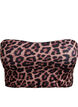 Bandeau-Bikinioberteil mit Leopardenmuster, Beige, Packshot image number 0