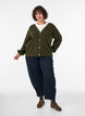Strickjacke mit V-Ausschnitt und Rippstruktur, Gr&uuml;n, Model image number 1