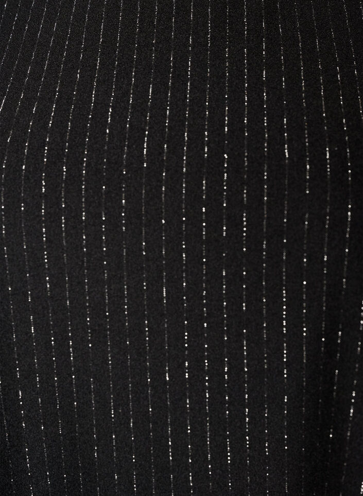 Sch&ouml;&szlig;chenbluse mit Glitzerstreifen, Schwarz, Packshot image number 2