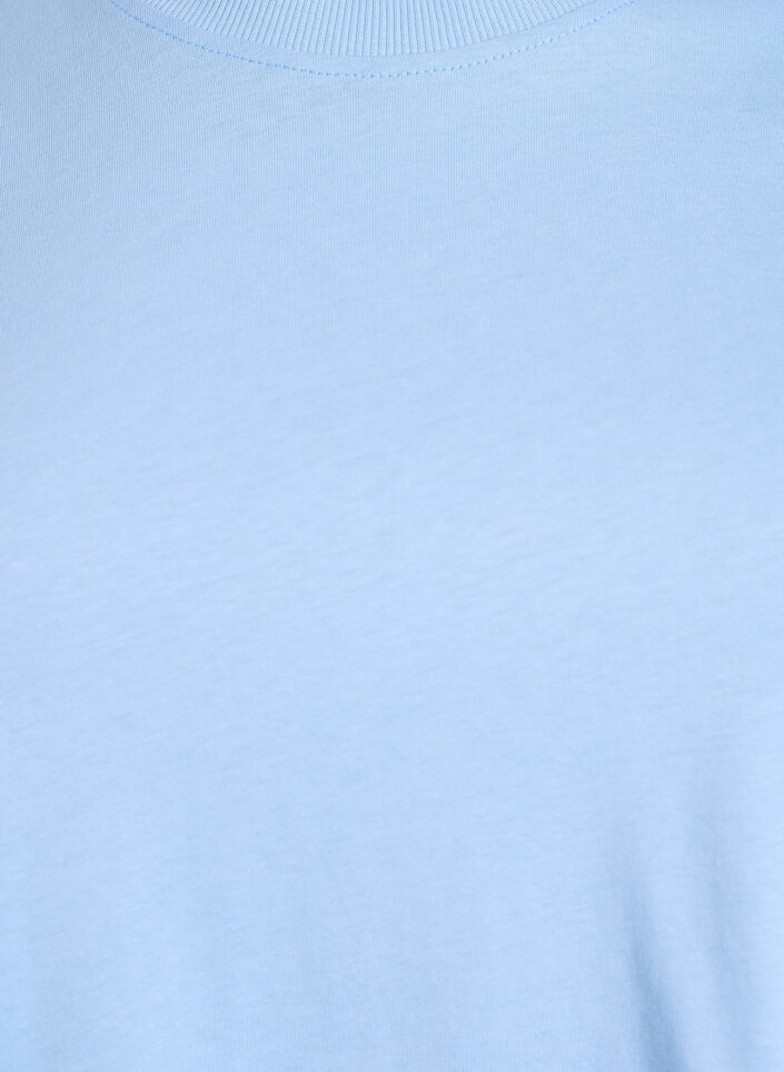 Basic-T-Shirt aus Baumwolle mit Rundhalsausschnitt, Blau, Packshot image number 2