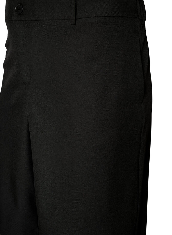 Lockere Bermudashorts mit hoher Taille, Schwarz, Packshot image number 2