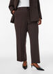 Hoch taillierte Hose mit B&uuml;gelfalten, Braun, Model image number 2